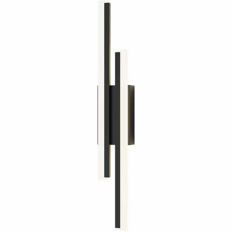Sleek Black Iron Acrylic LED Wall Sconce Lamp for Contemporary Spaces