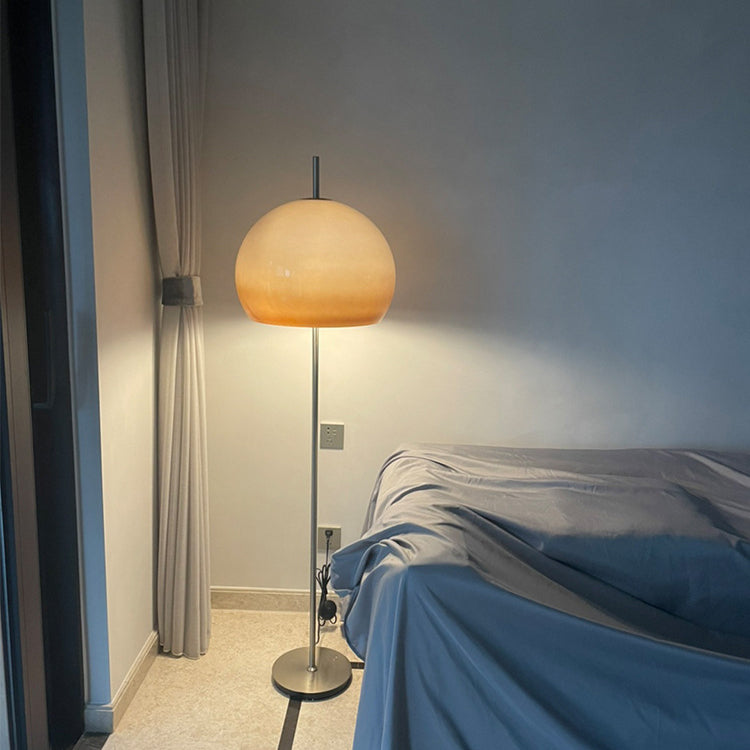 Vintage-Inspired Glass Mushroom Floor Lamp with 2 Lights for Living Room