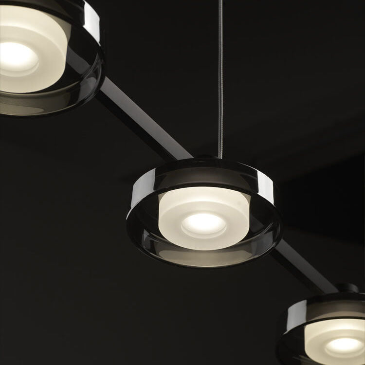 Nordic Black Stainless Steel LED Island Chandelier for Kitchen Decor