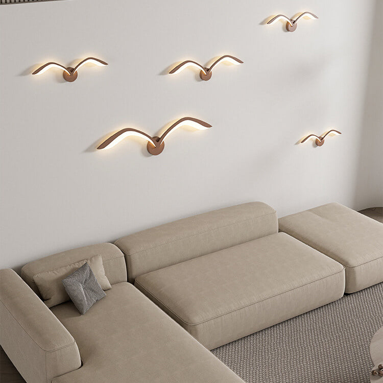 Nordic Minimalist White Acrylic LED Wall Sconce for Living Room Decor