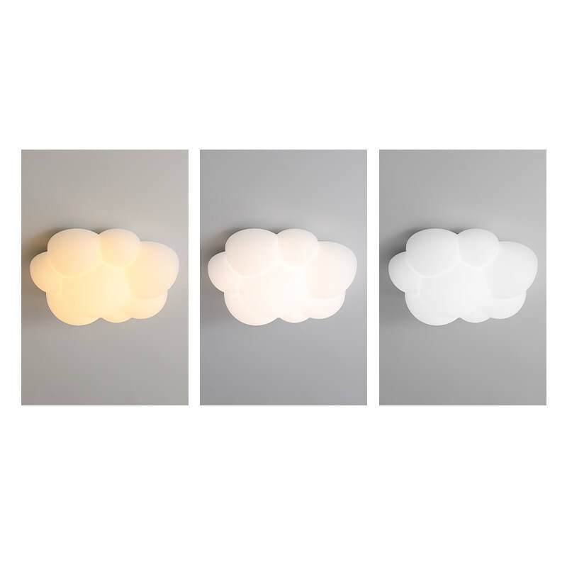 Modern White Minimalist Cat Claw LED Flush Mount Light for Kids Room