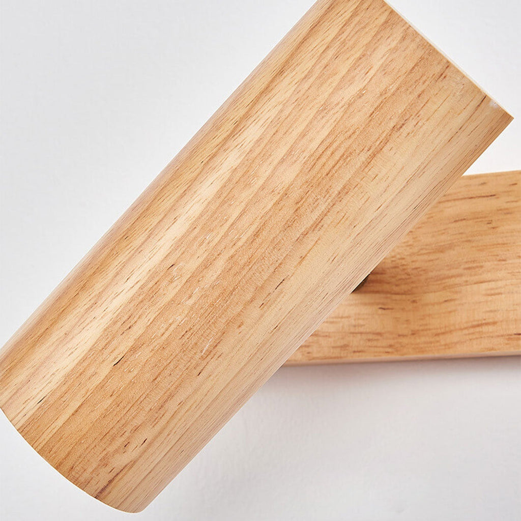 Sleek Minimalist Wooden Track Wall Sconce Lamp for Modern Living Spaces