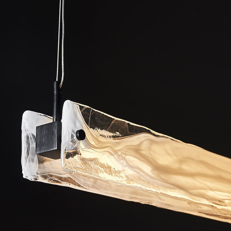 Modern Clear Glass LED Chandelier Pendant Light for Kitchen Island