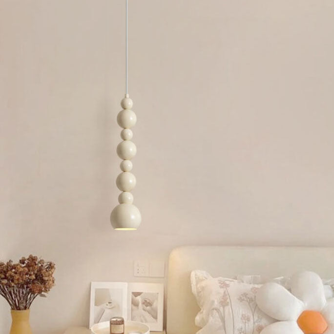 Elegant Cream Iron Gourd Chandelier Skewers for Dining Room Lighting