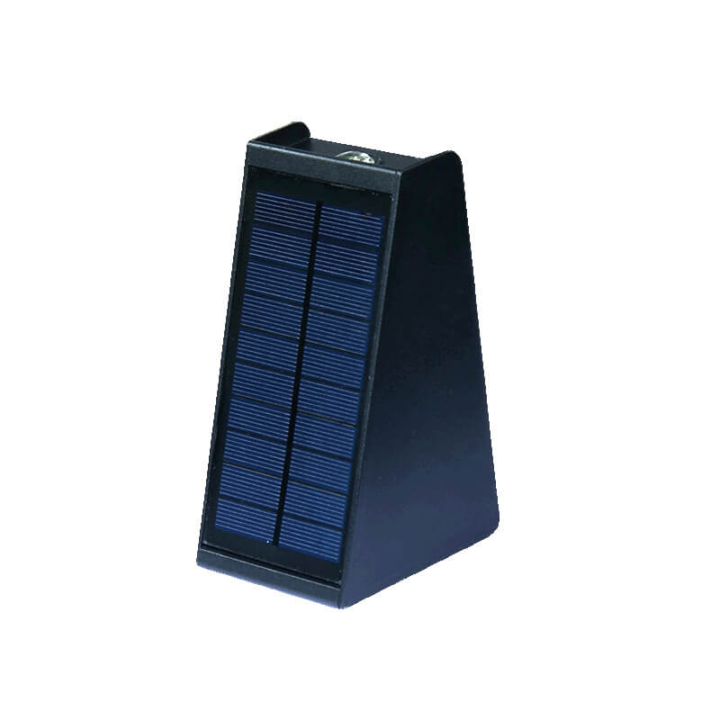 Waterproof LED Wall Sconce Lamp - Modern Solar Trapezoid Design for Outdoor