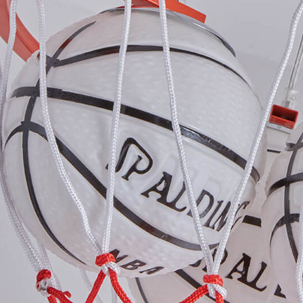 Whimsical Colorful Cartoon Basketball 3-Light Kids Chandelier Fixture