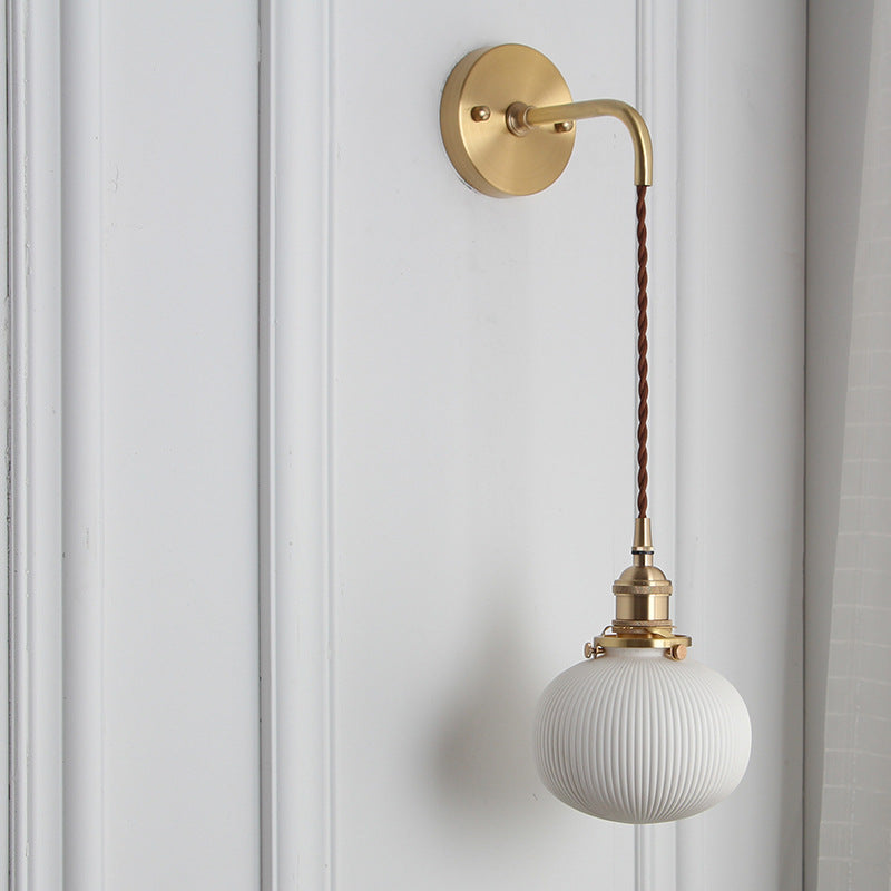 Retro Minimalist Brass and Lucite Oval Wall Sconce for Elegant Spaces