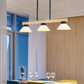 Nordic Pine Wood Cone Pendant Chandelier for Kitchen Island Lighting