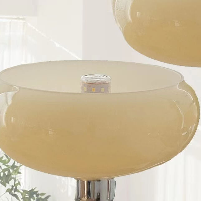 Traditional Vintage Milk White Glass Dome Chrome 3/5 Light Chandelier