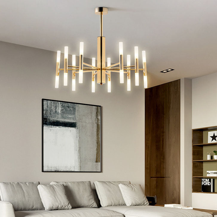 Nordic Style Black Wrought Iron Chandelier Pendant for Bedroom Décor