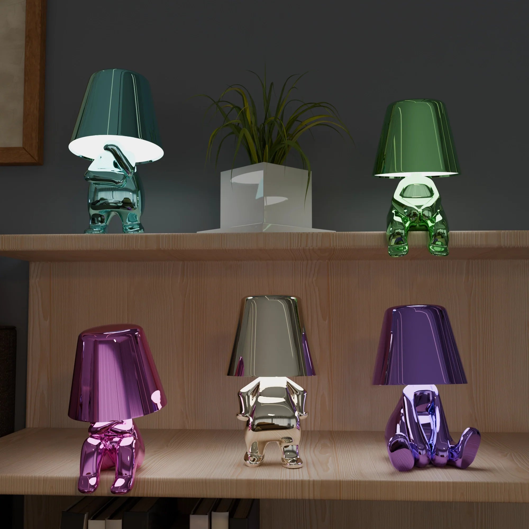 Vibrant Multicolor Table Lamps - Modern Ceramic Lighting for Living Room
