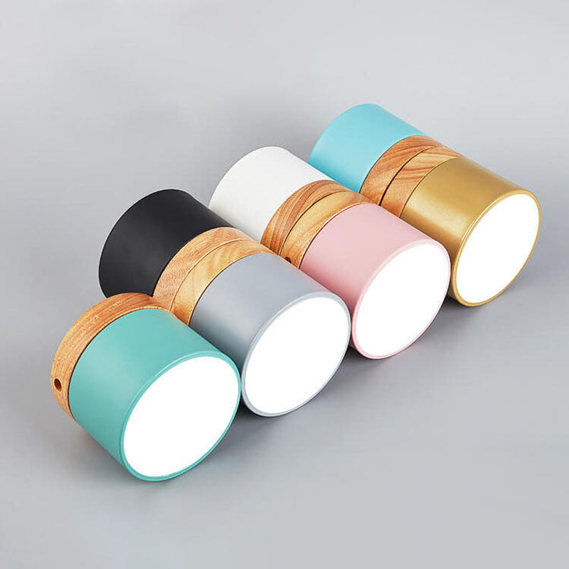 Elegant Scandinavian Solid Color LED Flush Mount Ceiling Light for Home