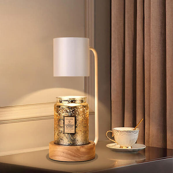 Japanese Minimalist Wood Table Lamp with Dimming Feature for Modern Decor