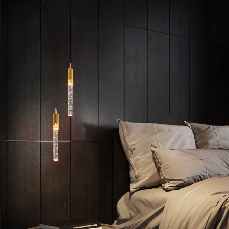 Scandinavian Water Drop Crystal LED Chandelier for Bedroom Decor