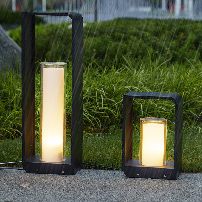 Contemporary Square Stainless Steel LED Landscape Light for Outdoor Use