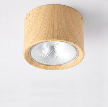 Sleek Black Nordic Cylinder LED Flush Mount Ceiling Light for Modern Interiors
