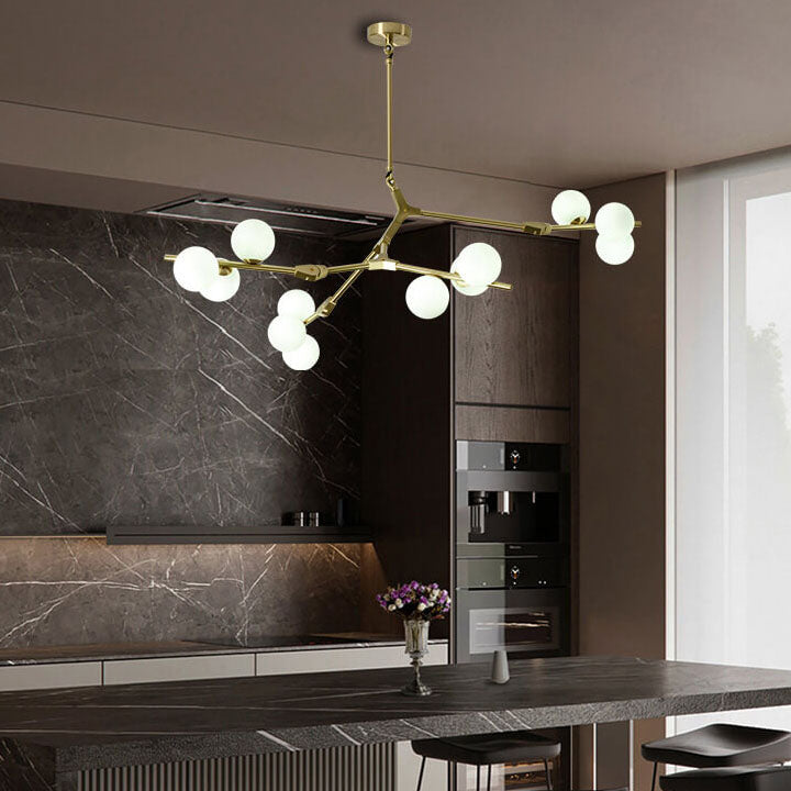Modern Glass Chandelier with 12/18/24 Lights for Stylish Living Room