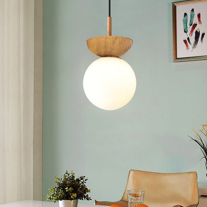 Contemporary Glass Iron Orb Semi-Flush Mount Light for Living Room