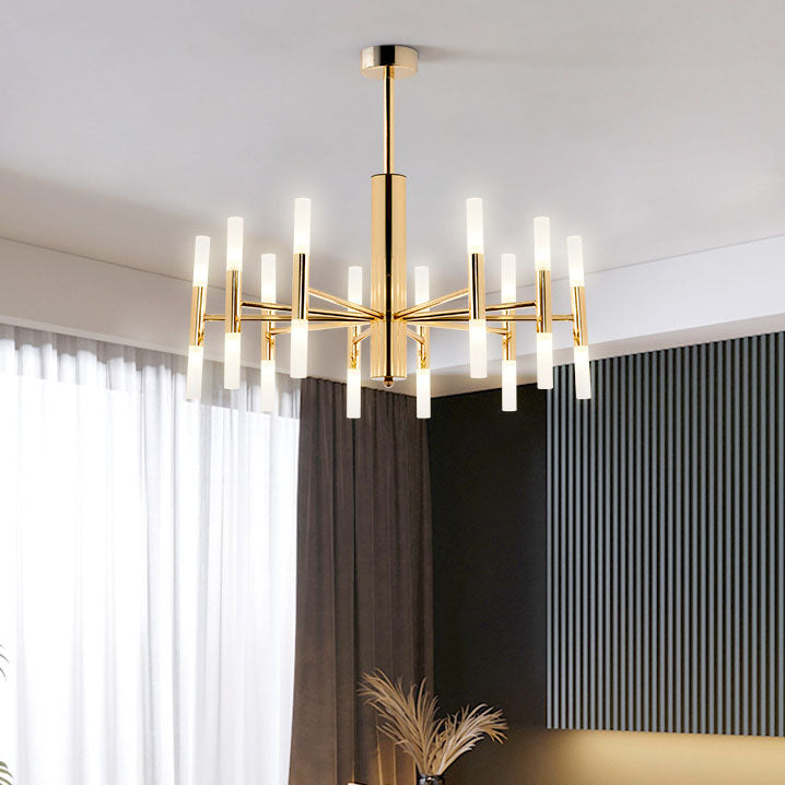 Nordic Style Black Wrought Iron Chandelier Pendant for Bedroom Décor