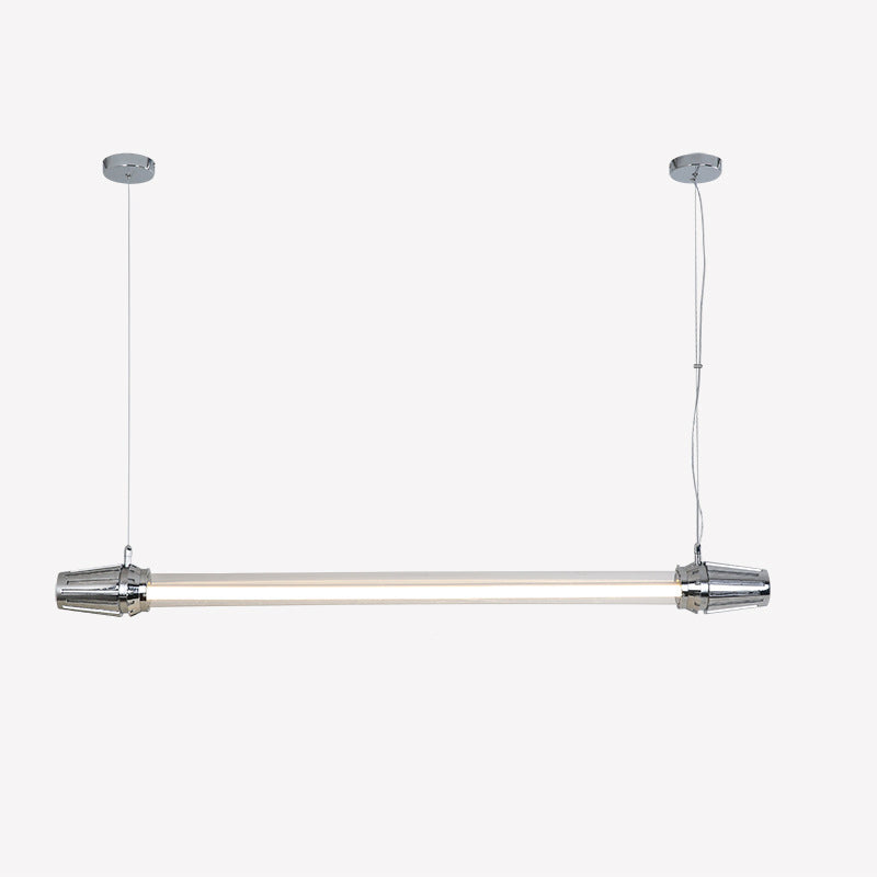 Sleek Aluminum and Acrylic LED Island Chandelier for Modern Dining Room