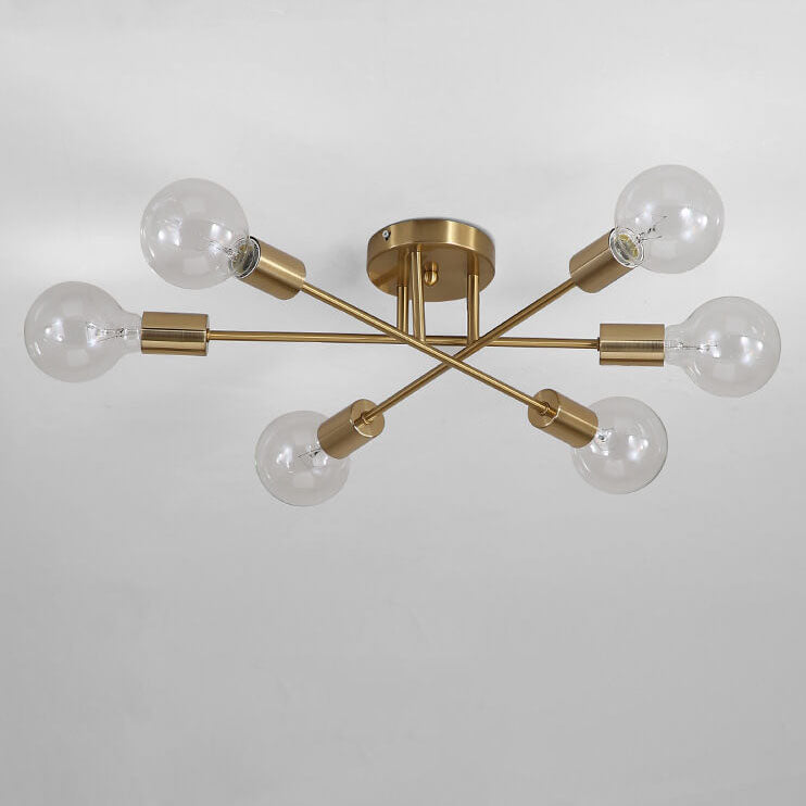 Elegant Gold Finish 6-Light Glass Shade Chandelier for Luxurious Spaces