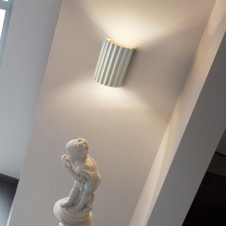 Stylish White Resin 2-Light Nordic Wall Sconce for Bedroom Decor