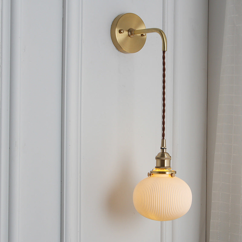 Retro Minimalist Brass and Lucite Oval Wall Sconce for Elegant Spaces