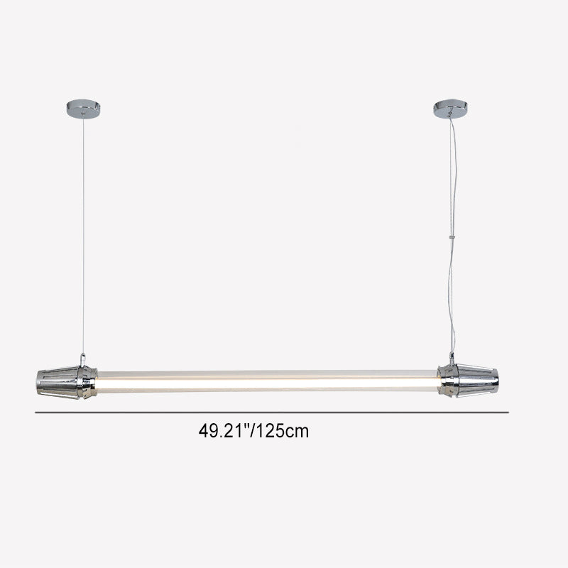 Sleek Aluminum and Acrylic LED Island Chandelier for Modern Dining Room