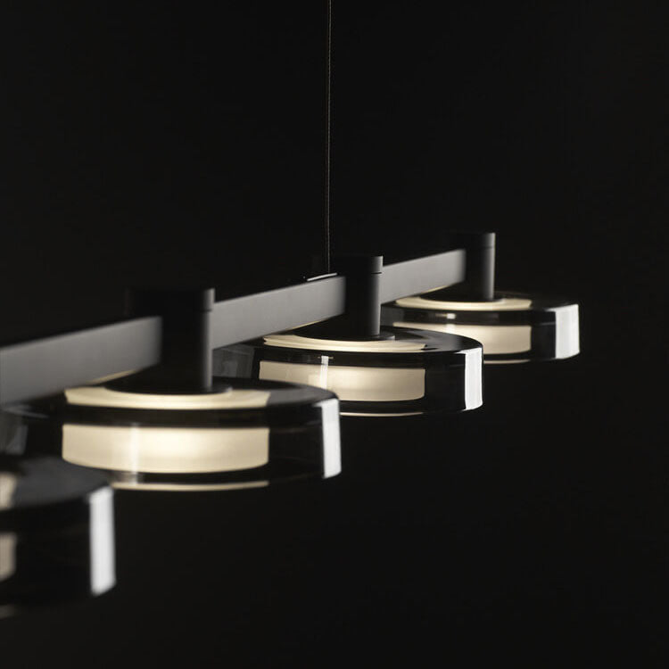 Nordic Black Stainless Steel LED Island Chandelier for Kitchen Decor