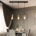 Industrial Geometric Iron 3/5 Light Island Chandelier for Dining Room