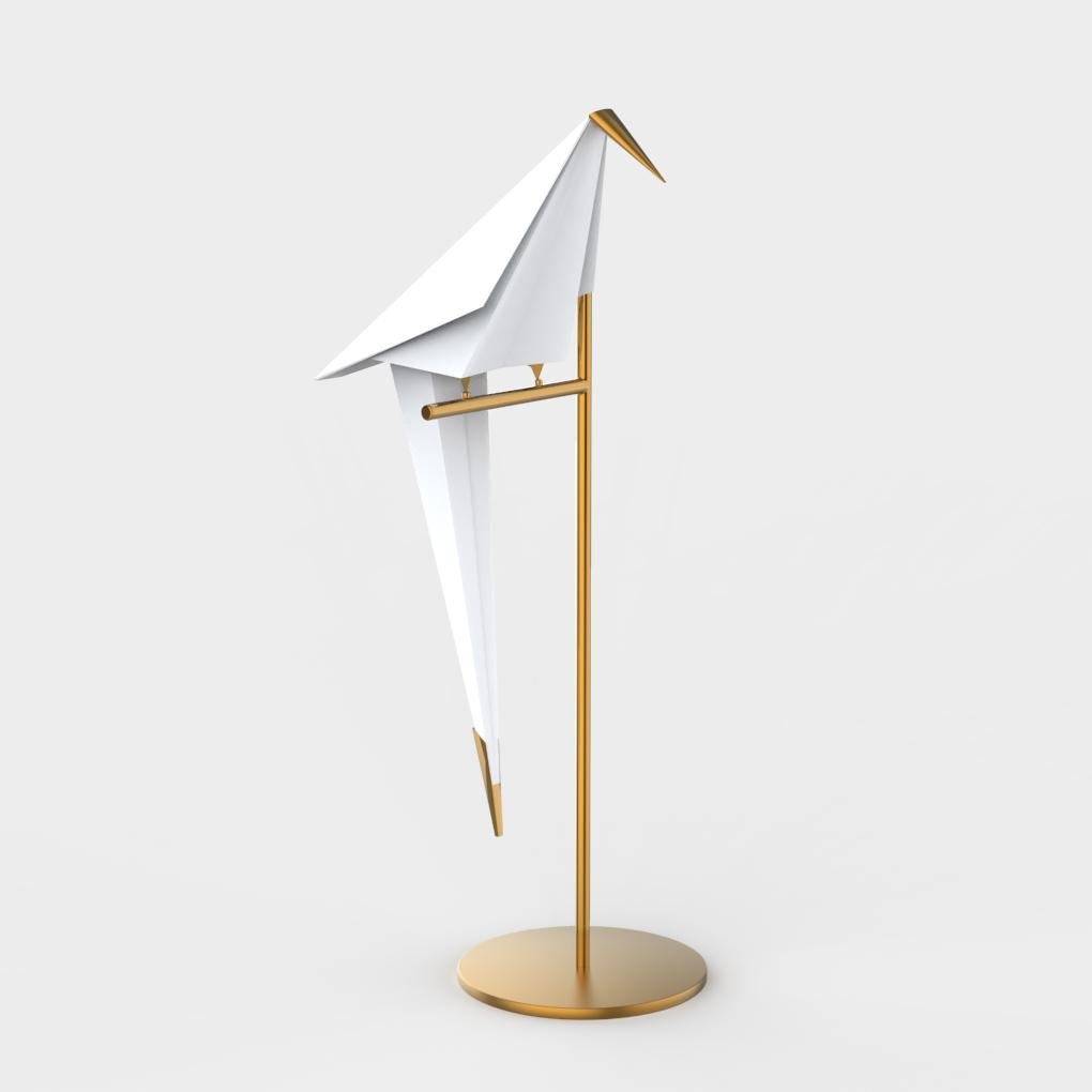 Modern White Origami Bird LED Accent Table Lamp for Living Room Decor