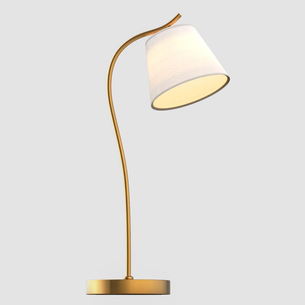 Stylish Black Metal Gooseneck Desk Lamp with Fabric Cone Shade for Home Office