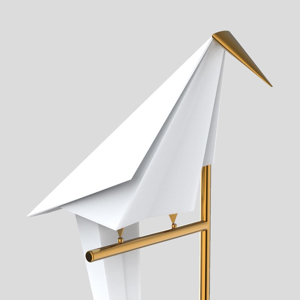 Modern White Origami Bird LED Accent Table Lamp for Living Room Decor