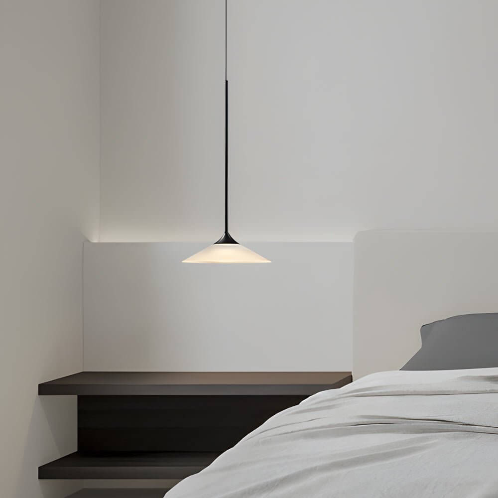 Modern White Acrylic Mini Cone LED Pendant Light for Kitchen Island