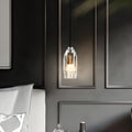 Contemporary Clear Crystal Geometric Pendant Light for Dining Room