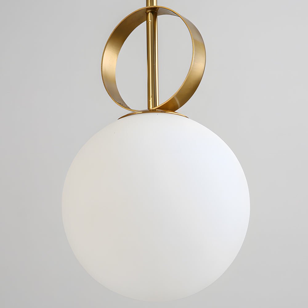 Elegant Gold Opal Glass Globe Pendant Light for Modern Living Spaces