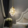 Modern Silver Crystal Mini Pendant Light Fixture for Dining Room Ceiling