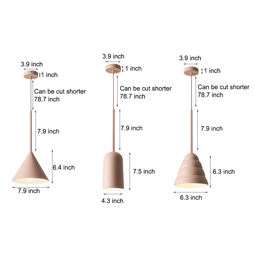 Modern Pink Resin Arc Pendant Light Fixture for Bedroom or Living Room
