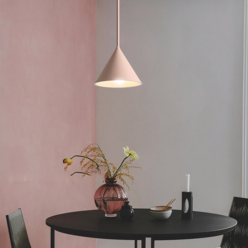 Modern Pink Resin Arc Pendant Light Fixture for Bedroom or Living Room