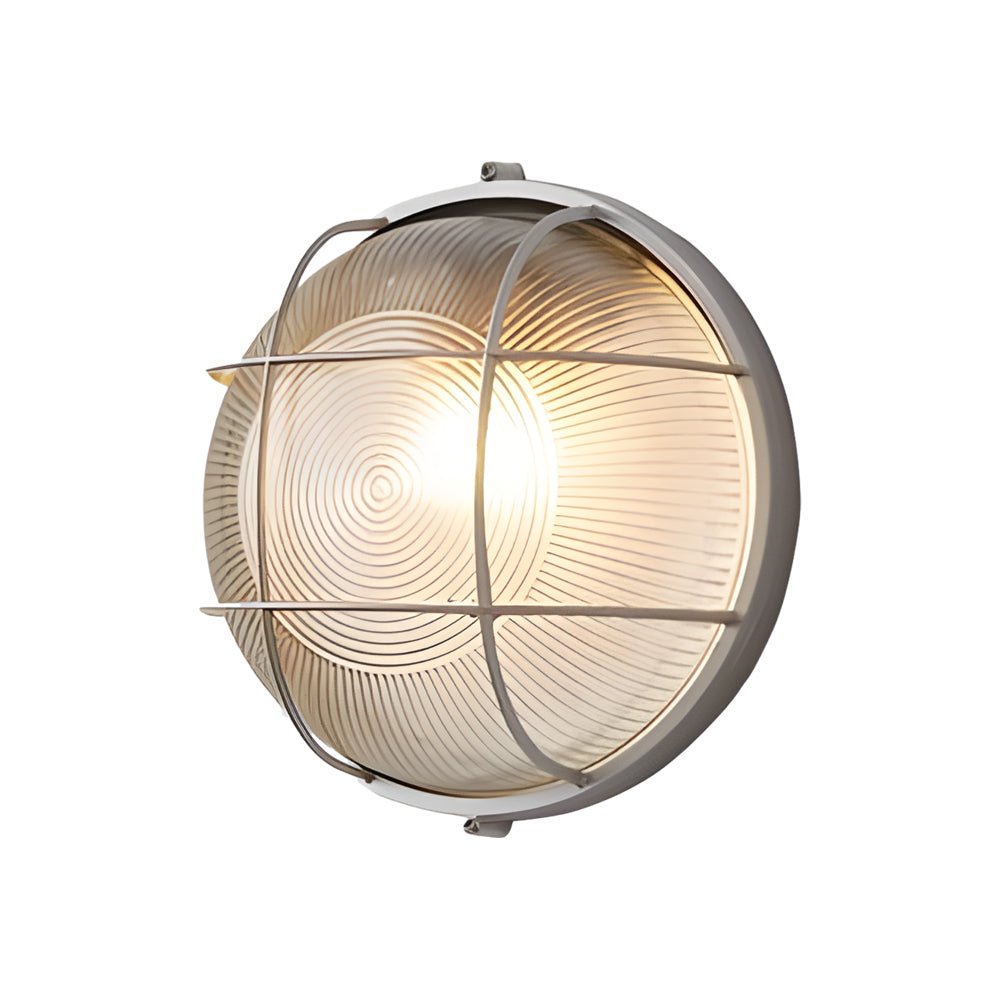 Industrial-Style Black Oval Round Outdoor Wall Light for Gardens & Patios