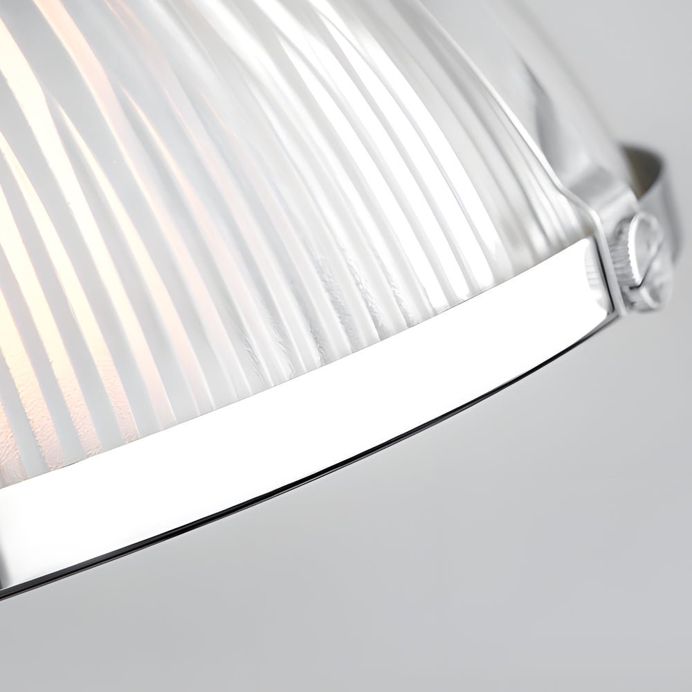 Modern Striped Glass Pendant Light with Tungsten Wire for Dining Room
