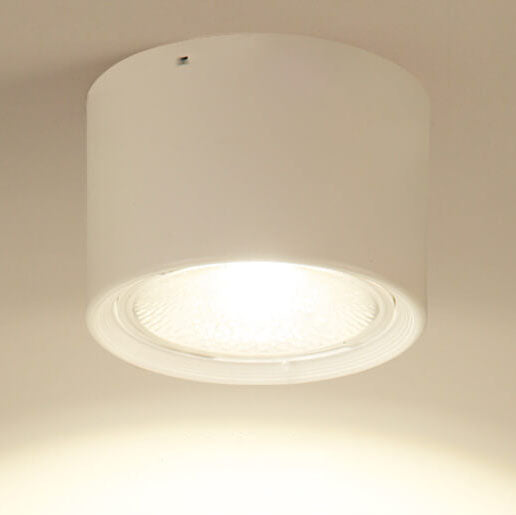 Sleek Black Nordic Cylinder LED Flush Mount Ceiling Light for Modern Interiors