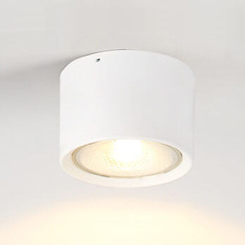 Sleek Black Nordic Cylinder LED Flush Mount Ceiling Light for Modern Interiors