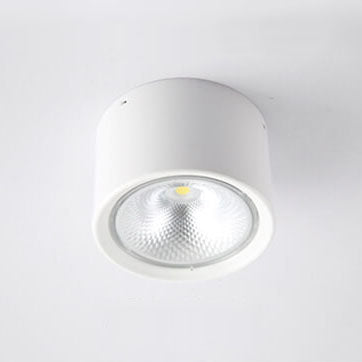 Sleek Black Nordic Cylinder LED Flush Mount Ceiling Light for Modern Interiors
