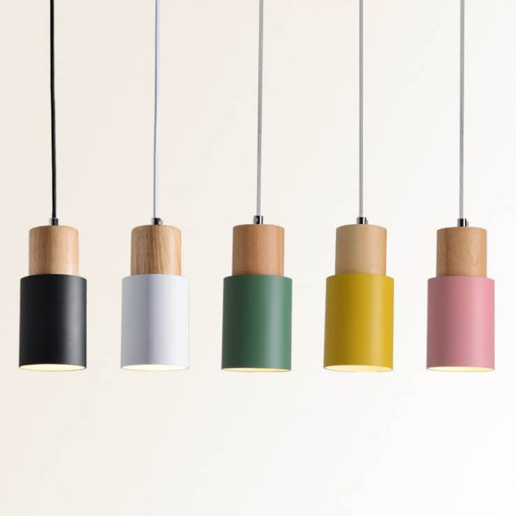 Sleek Nordic Cylinder Aluminum LED Pendant Light for Kitchen & Dining