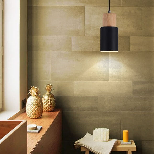 Sleek Nordic Cylinder Aluminum LED Pendant Light for Kitchen & Dining