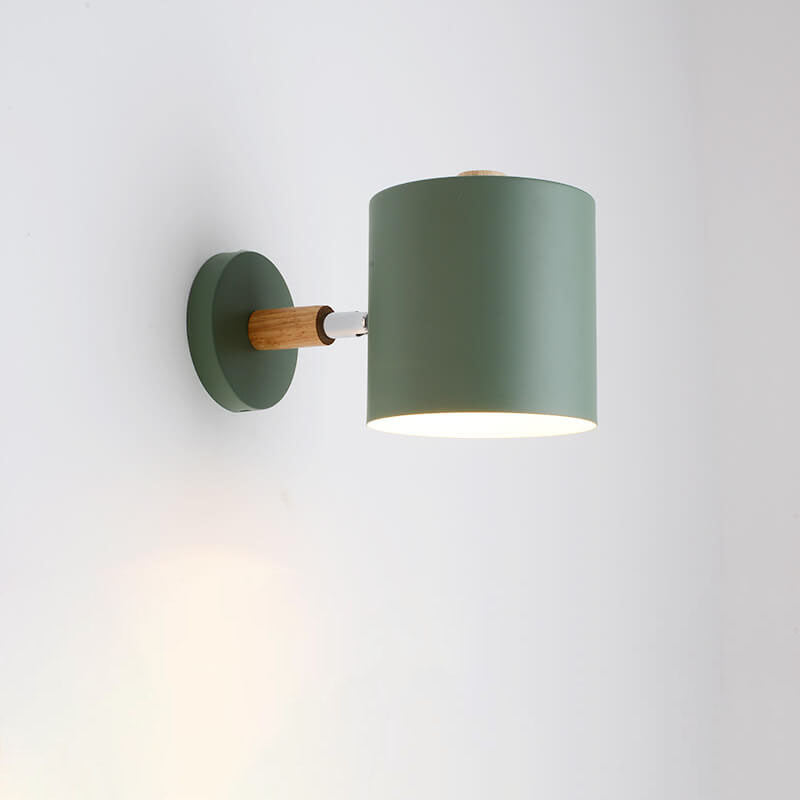 Nordic Rotatable White Macaron Wall Sconce Lamp for Living Room Decor
