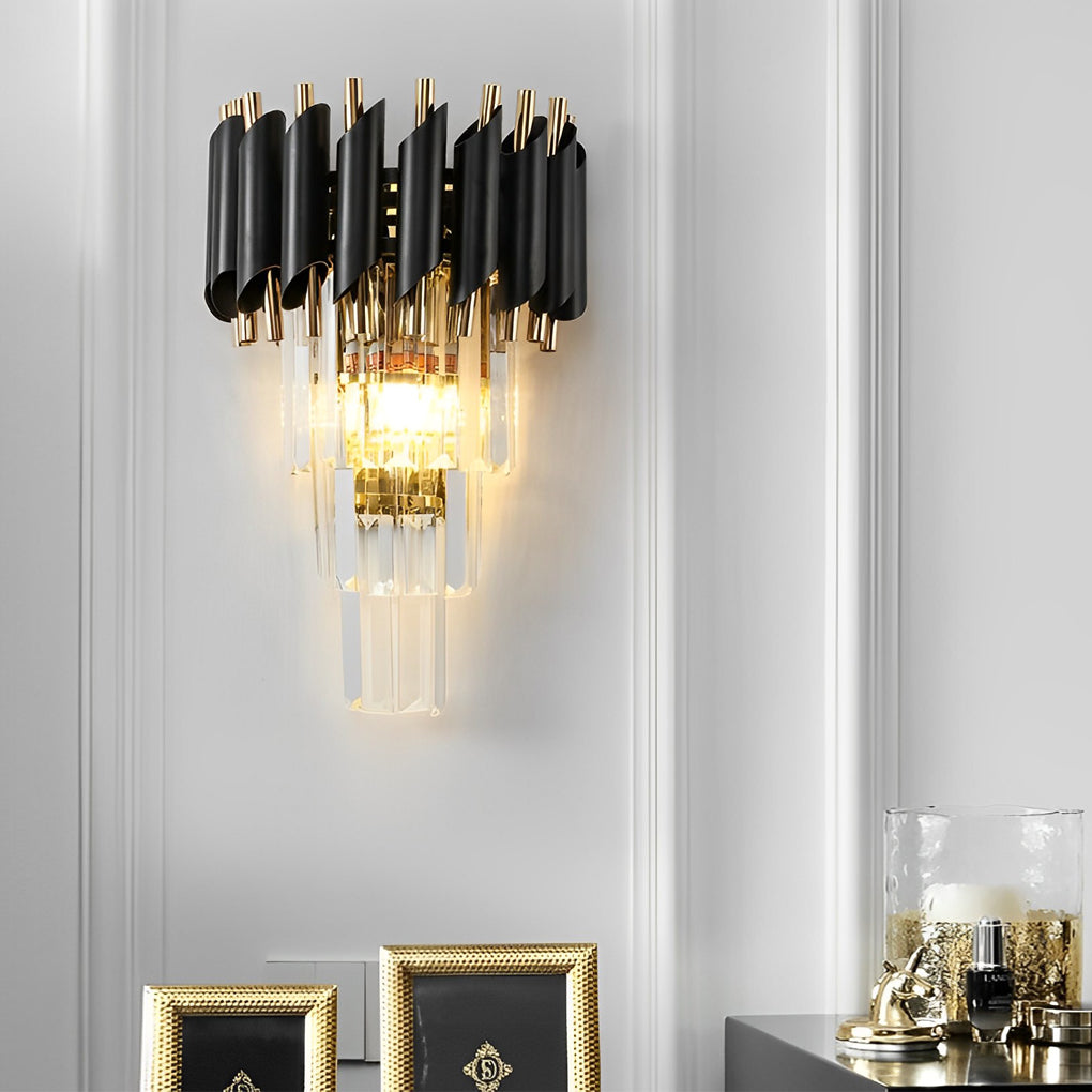 Elegant Postmodern Crystal Glass LED Wall Sconce for Stylish Interiors
