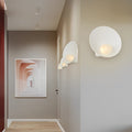 Nordic White Resin and Glass Decorative Wall Sconces for Living Room