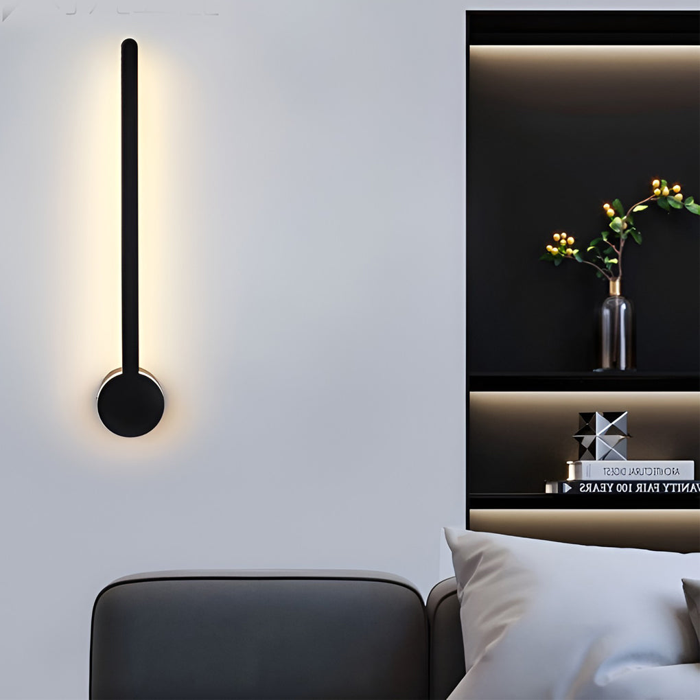Stylish Modern LED Wall Sconce in Black/Gold/White for Living Room